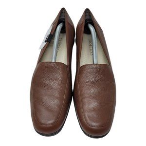 Trotters Womens Jess Loafers Flat Shoes Brown Slip On Moc Toe 8.5 N